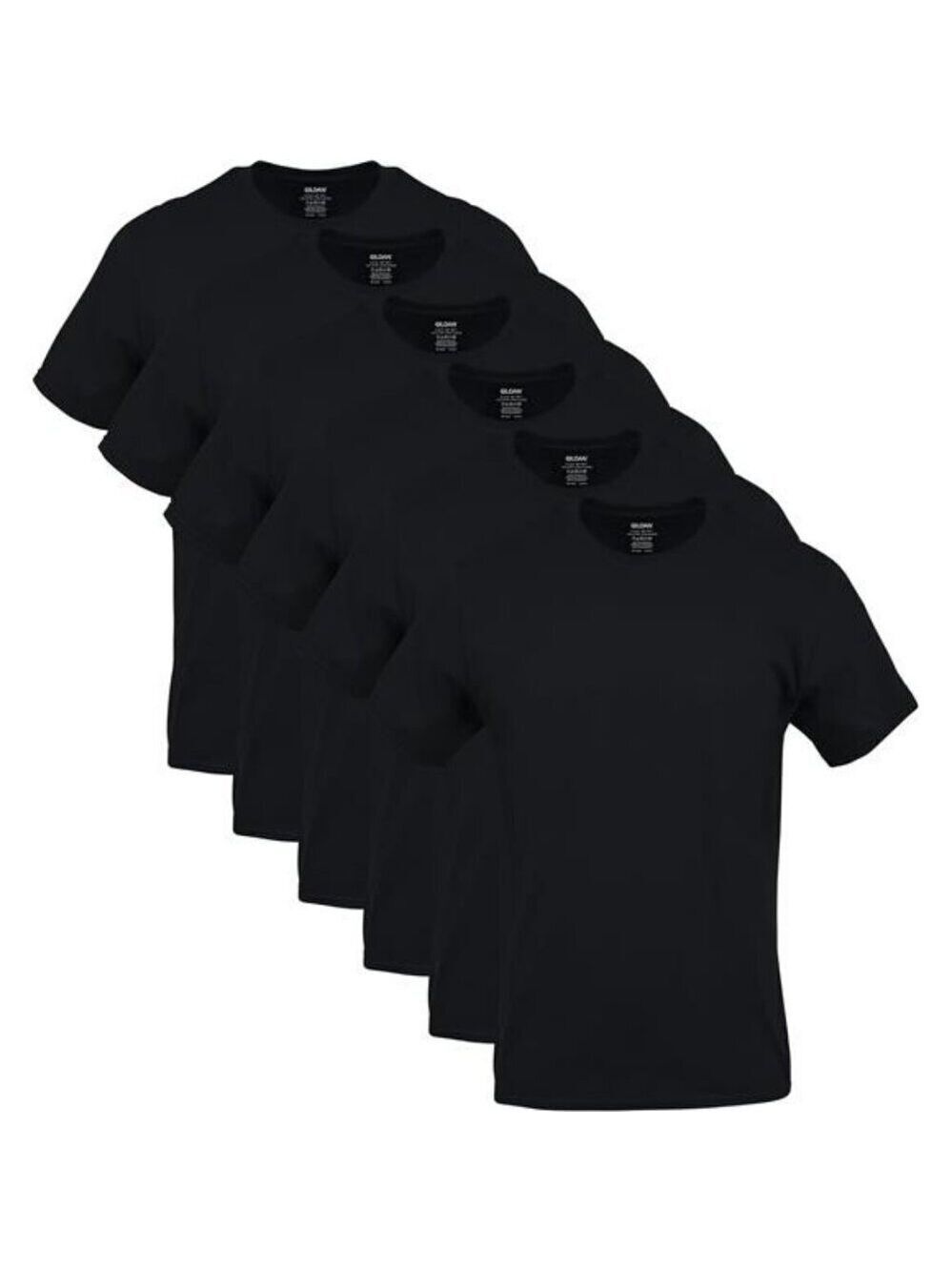 Gildan Platinum Mens Crew Neck T Shirts Pack Soft Cotton Moisture Wicking Unders